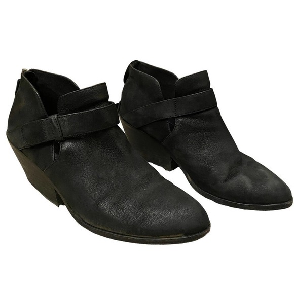Eileen fisher black suede bootie boots ankle size 10 - Picture 2 of 12